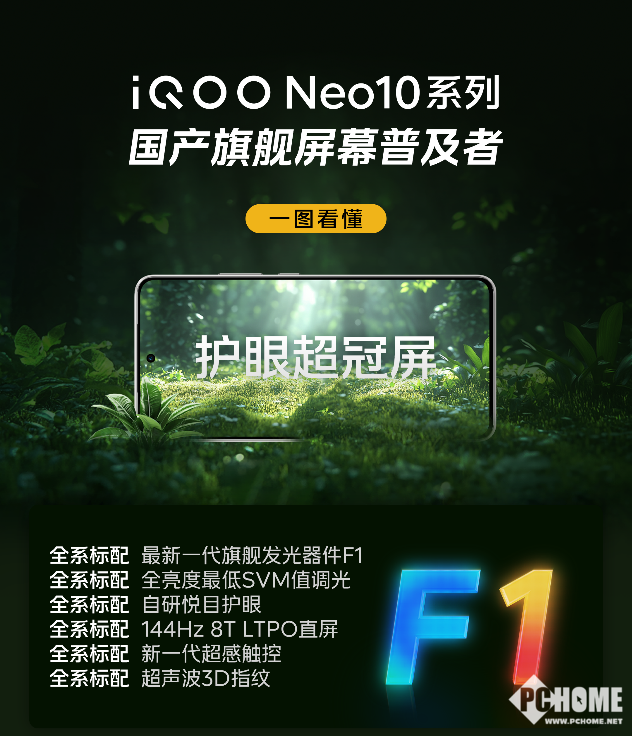 普及国产旗舰屏 iQOO Neo10全系搭载护眼超冠屏